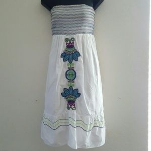 Plus size white strapless dress *Like New*