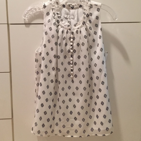 J Crew Printed Sleeveless Blouse