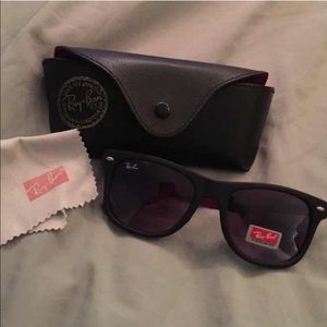 ray bans black and pink plaid (reserved)