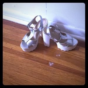 Silver Sandal Heel
