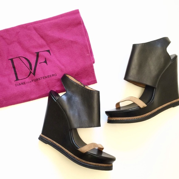Diane Von Furstenberg "Olivia" Wedge Sandals