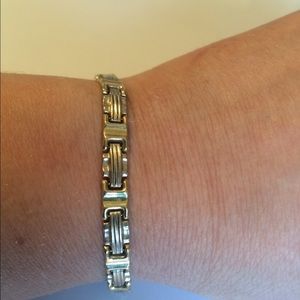 14k GOLD TWO-TONE FANCY BRACELET