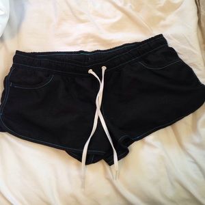 Black swim shorts