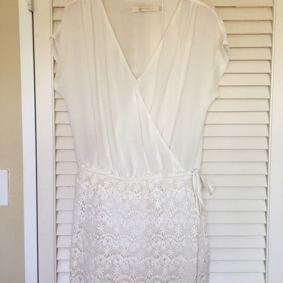 shabby chic wedding dress - size 10 - silk