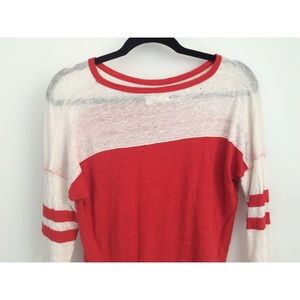 Madewell Red & White top
