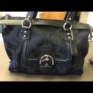 Black Coach Signature Satchel