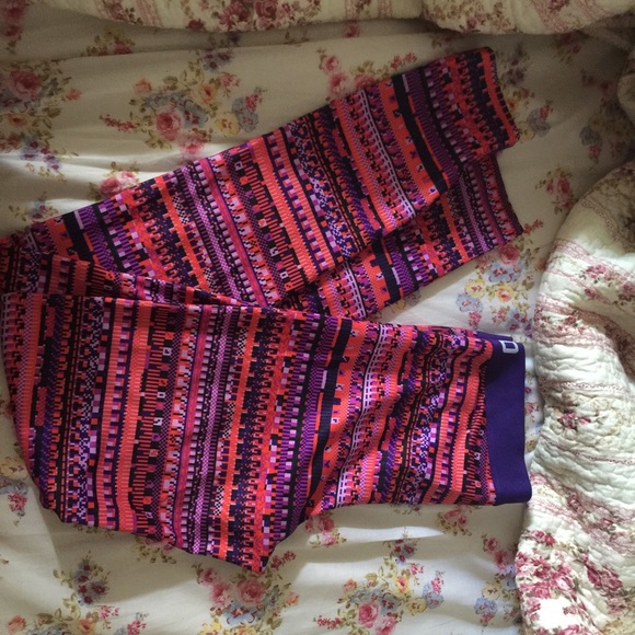 Nike Pink print hyperwarm Dri-fit running tights