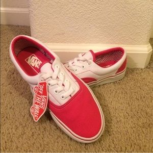 New Hot pink and white Vans