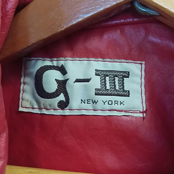 Vintage 1980 Red Leather BomberMotorcycle Jacket S - Picture 2 of 4