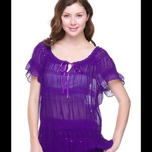 Sheer Purple Top NEW