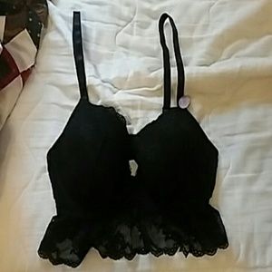 Black Lace D Cup Bra