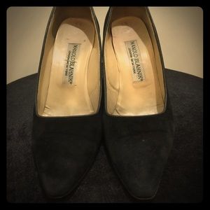 Manolo Blahnik Black Suede Pump