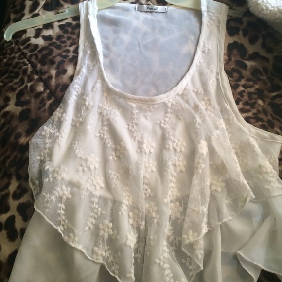 White floral blouse