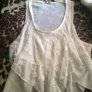 White floral blouse