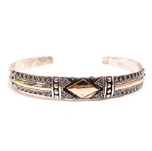 SOLD Vtg 1980s Balinese 925 Silver Cuff Bracelet