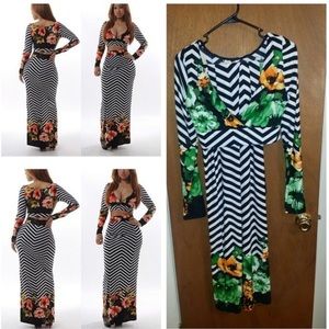 Two piece floral crop skirt set