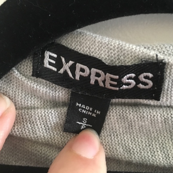 EXPRESS lime and grey cardigan - Picture 2 of 2