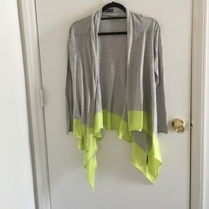 EXPRESS lime and grey cardigan