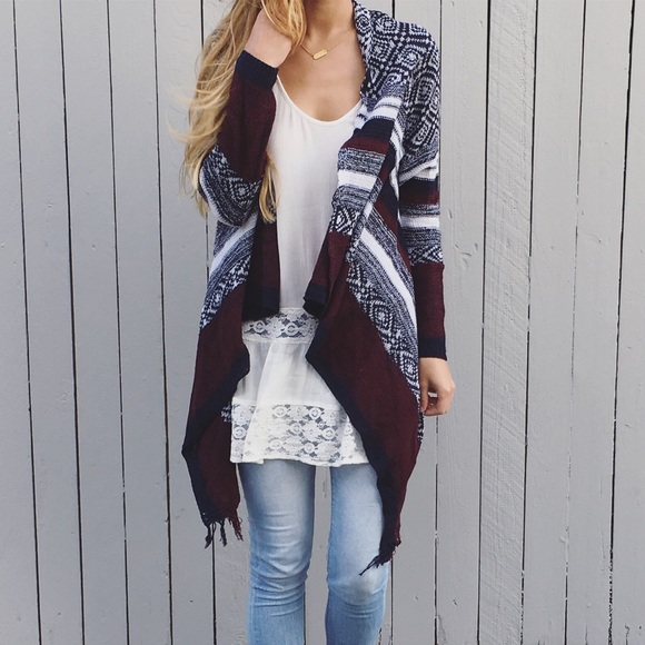 | new | long fringe cardigan - Picture 2 of 3