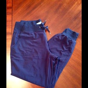 Athleta lined city jogger pant in dress blue