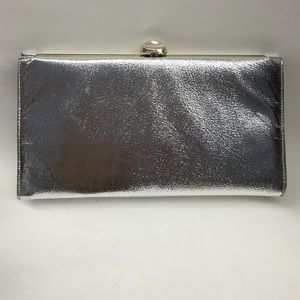 VINTAGE SILVER FOIL CLUTCH GREAT CONDITION