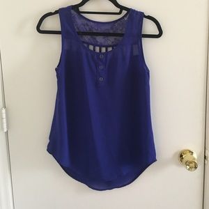 Blue dressy tank