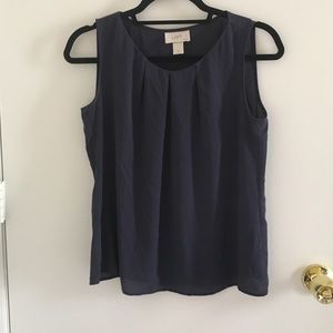 LOFT navy dressy tank