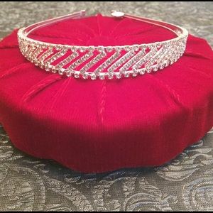 Silver Bridal Band Tiara