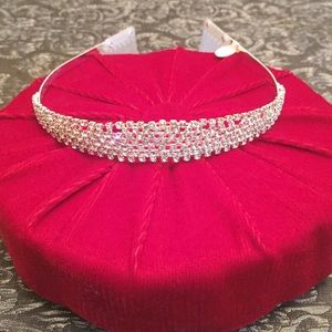 Silver Rhinestone Bridal Band Tiara