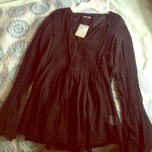 NWT urban outfitters black peasant top