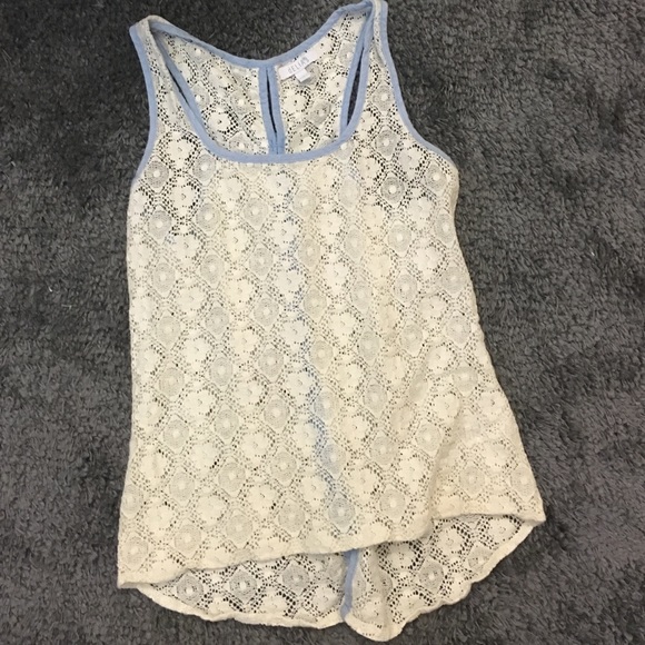 lace razor back tank