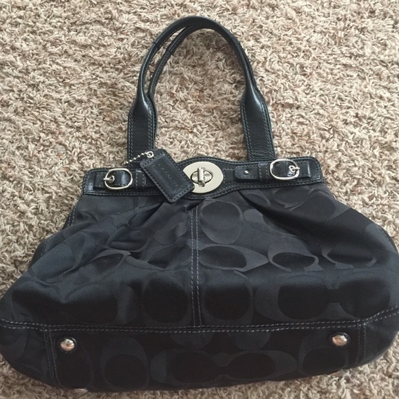 Black fabric coach bag - Picture 1 of 4