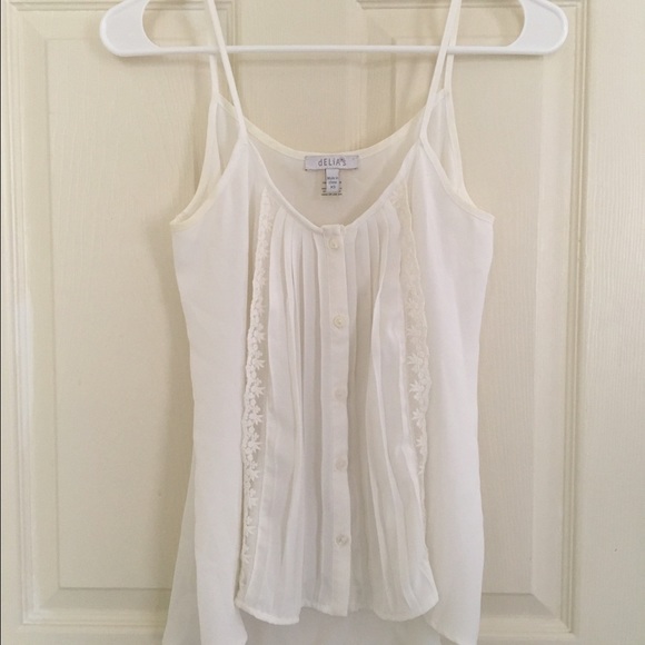 PLEATED FRONT TANK TOP