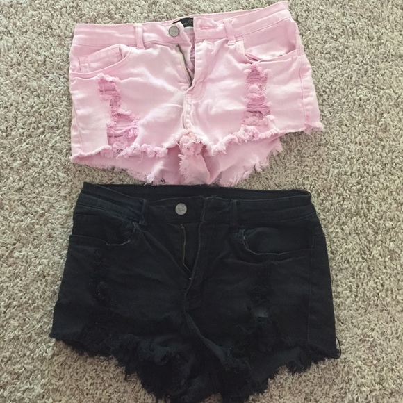 High waisted colored shorts!!! (set of 2)