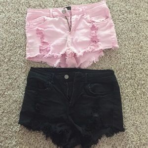 High waisted colored shorts!!! (set of 2)