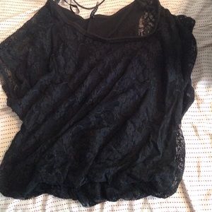 Black Lace Crop Top