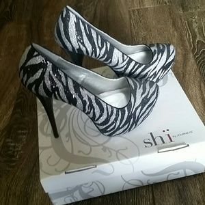 Zebra high heels