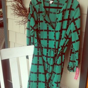Kelly green/ black XXL dress