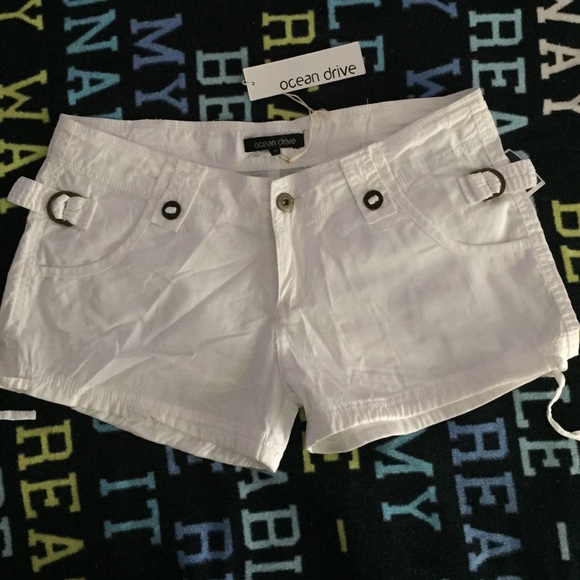 White summer shorts