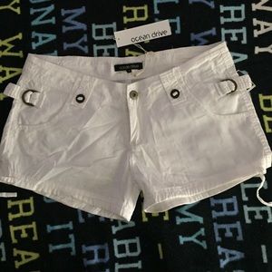White summer shorts