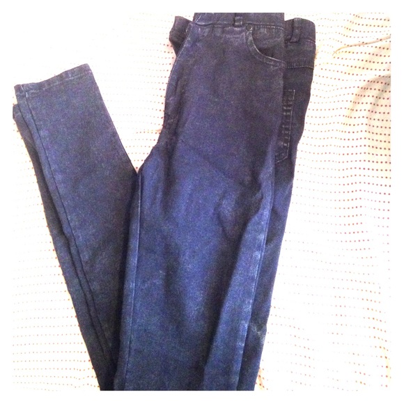 High waist Denim Slim Blue pants