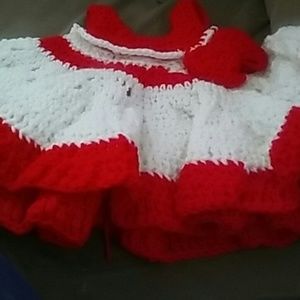 Crochet doll dress