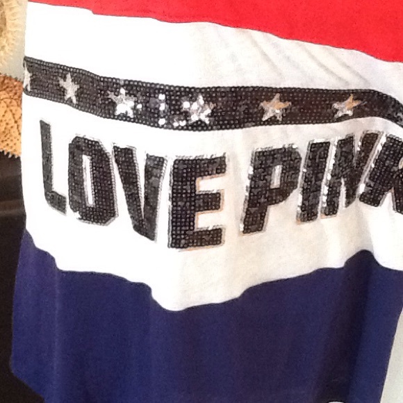 BNWT VS PINK AMERICANA BLING TANK TOP - Picture 4 of 4