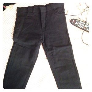 Women Thicken Slim Black Pant