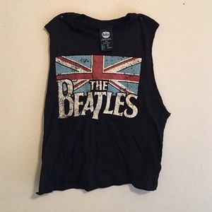 The Beatles cropped muscle tee
