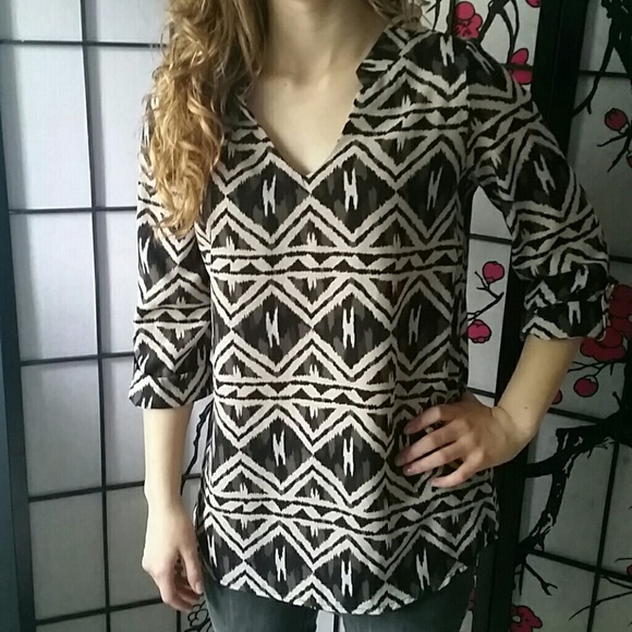 Tribal Print 3/4 Sleeve