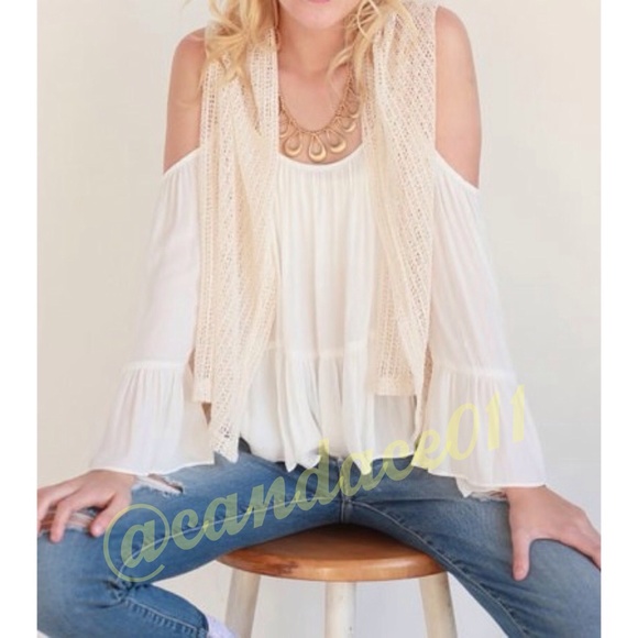 Crochet Low-Hi Vest (Ivory) - Picture 2 of 2