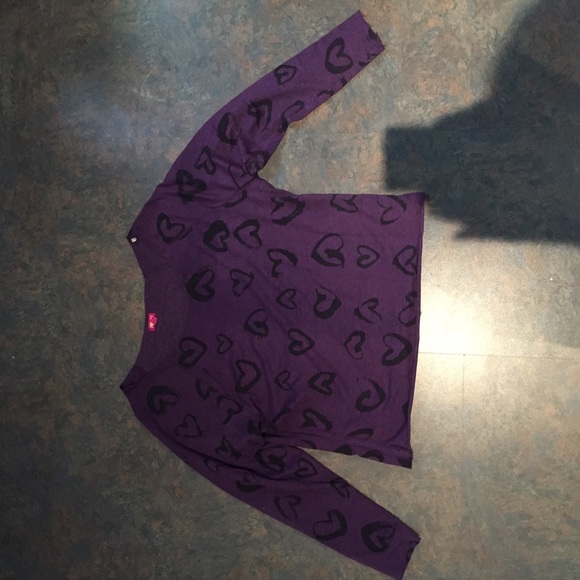 Purple Heart cropped sweater