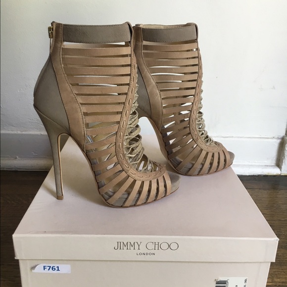 Jimmy Choo Maisy suede/croc heels - Picture 2 of 4