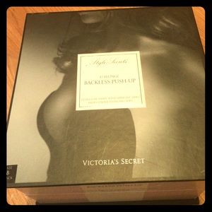 Backless plunge push-up bra.